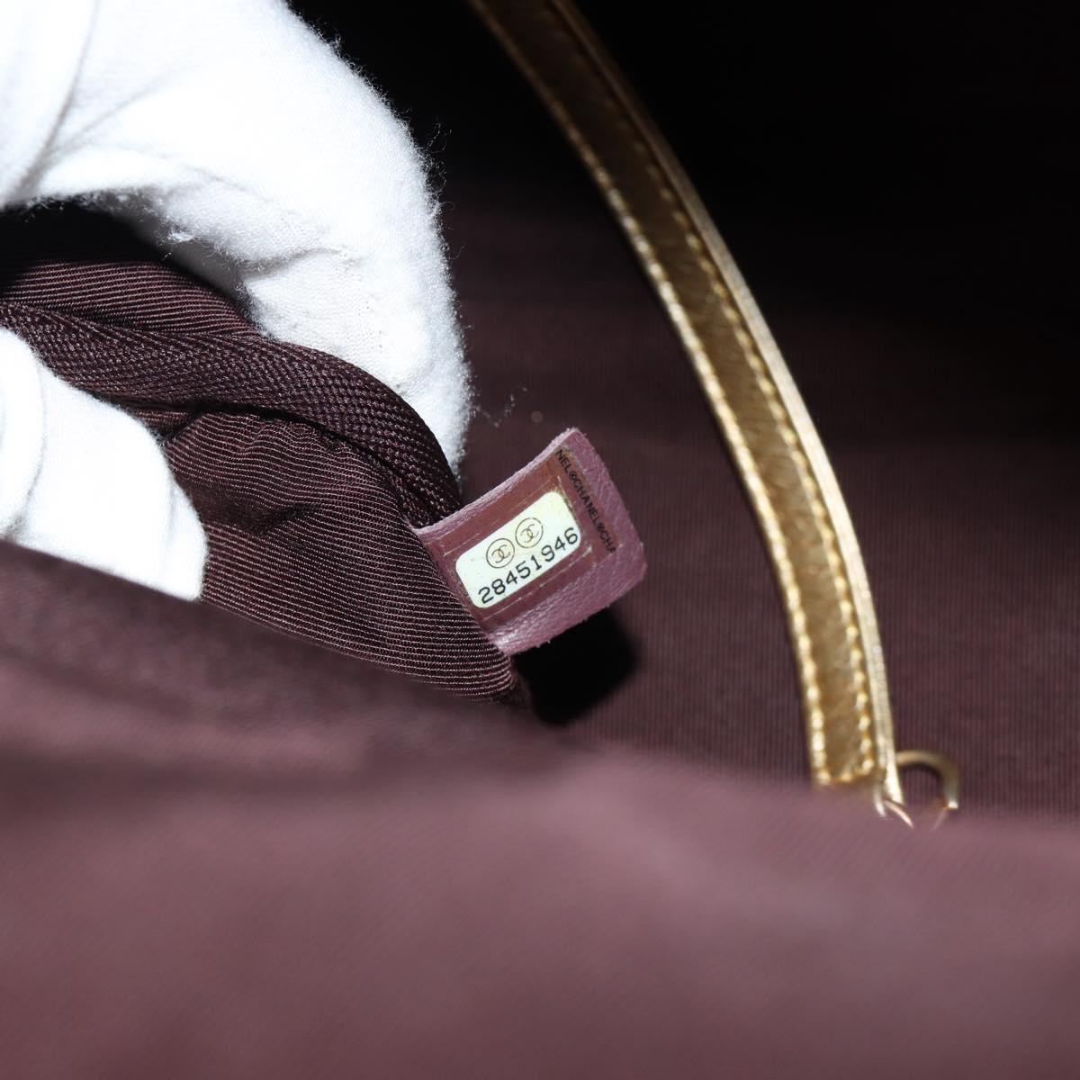 CHANEL Graffiti Backpack Canvas Gold CC Auth 148460SAM