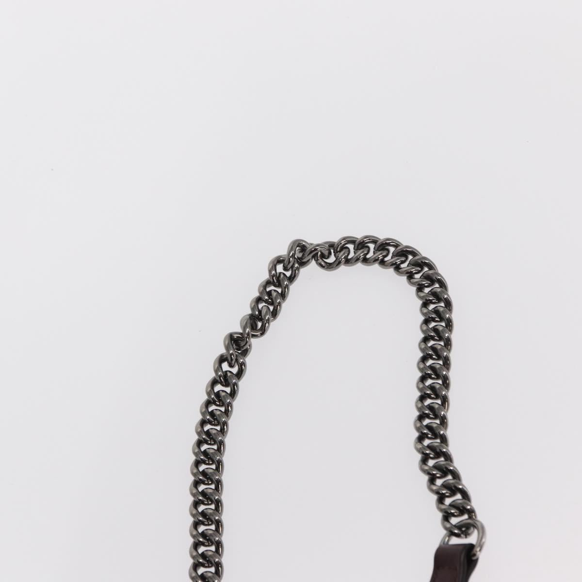 FENDI Back To School Backpack Leather 2way Bordeaux Silver Auth 148468