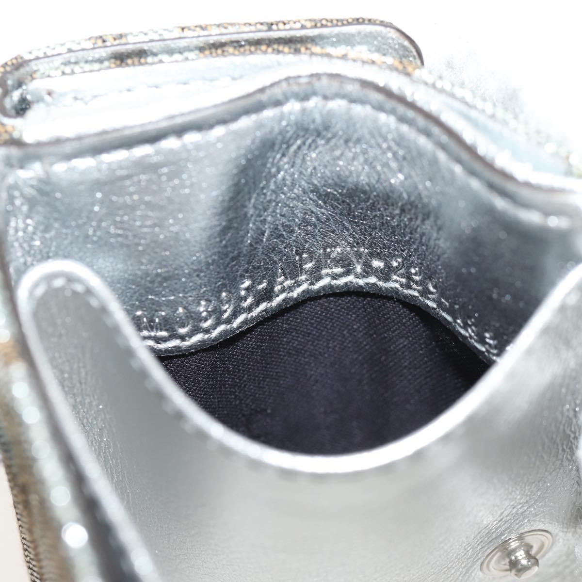 FENDI Zucca Canvas Baguette Wallet Silver Brown Auth 148473M