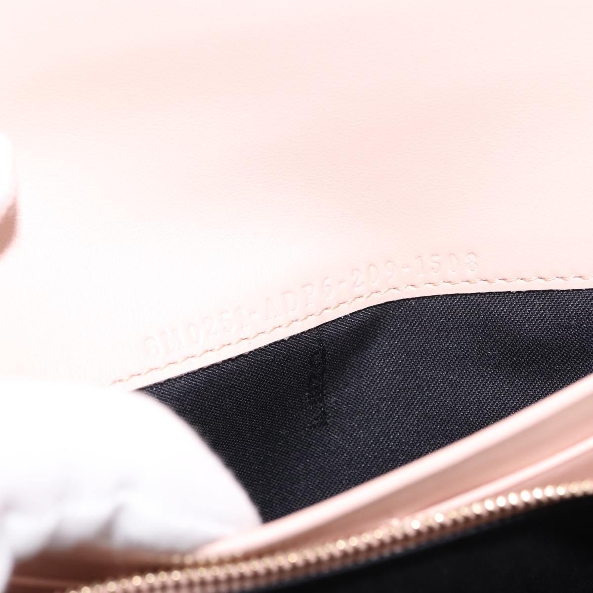 FENDI Long Wallet Leather Pink Gold Auth 148474