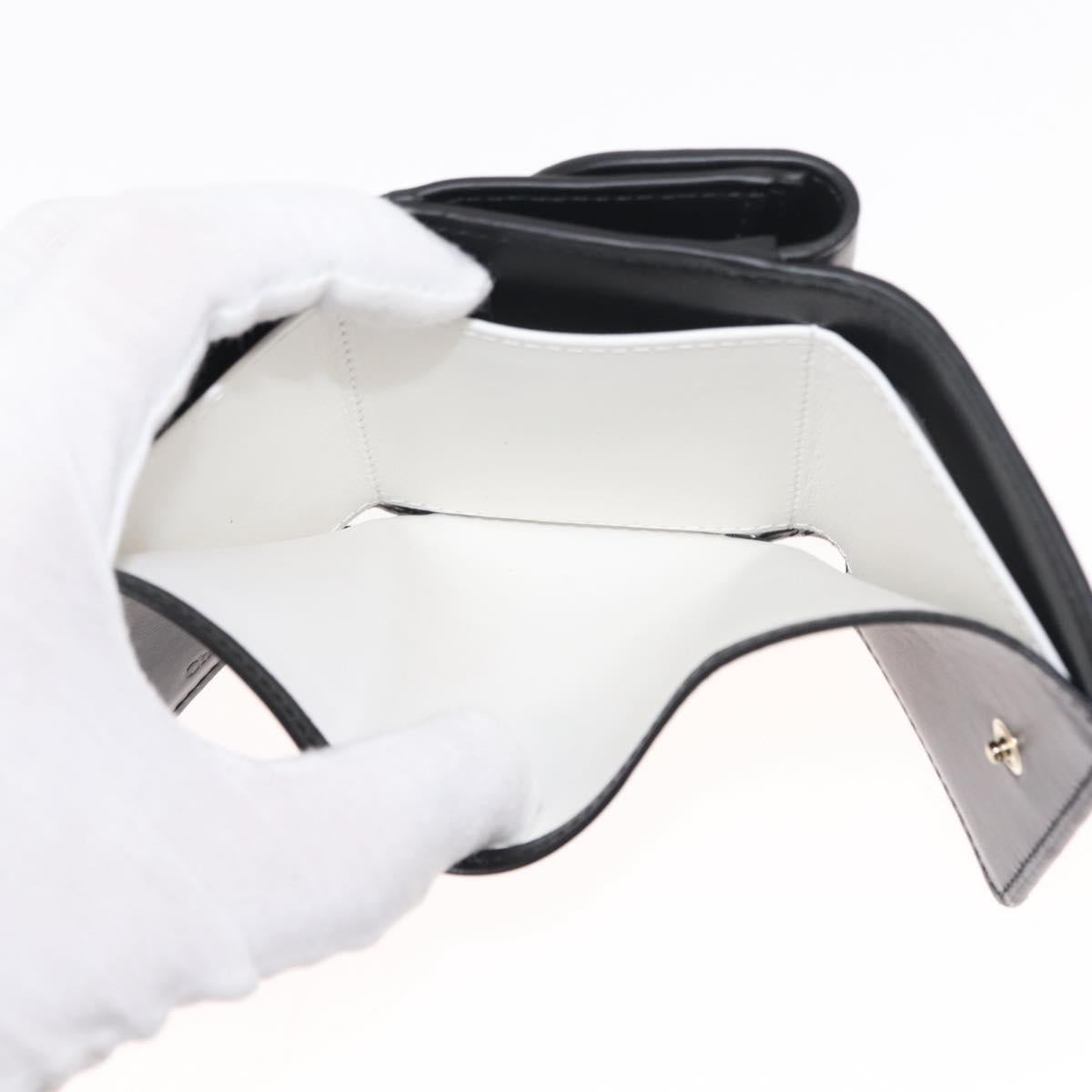 Chloe Sense Wallet Leather Black Auth 148476