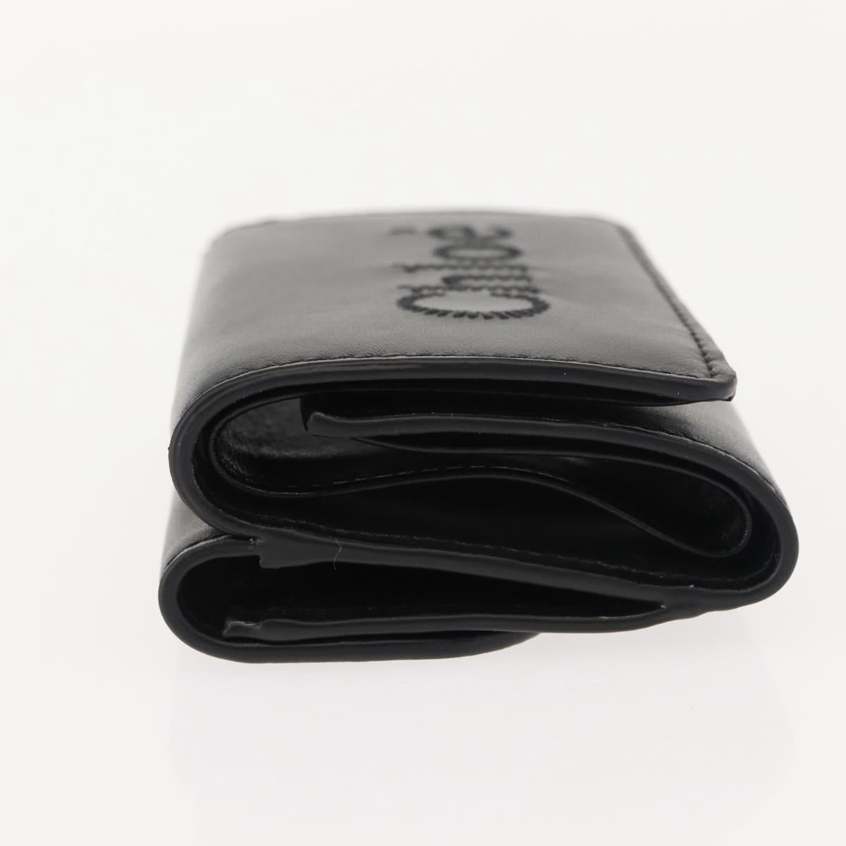 Chloe Sense Wallet Leather Black Auth 148476