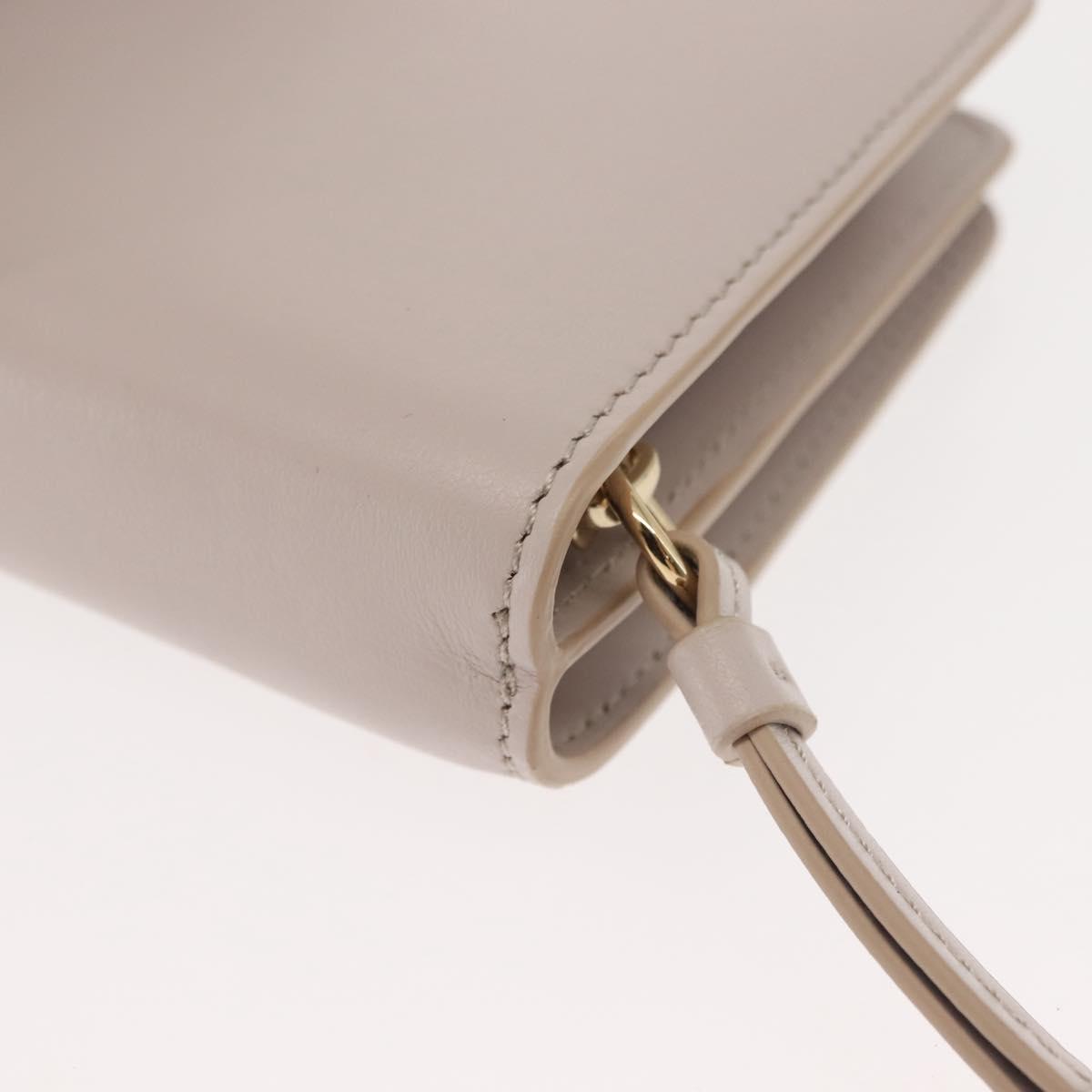 Chloe Sense Wallet Leather Ivory Auth 148477