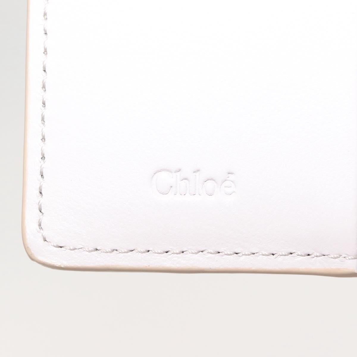 Chloe Sense Wallet Leather Ivory Auth 148477