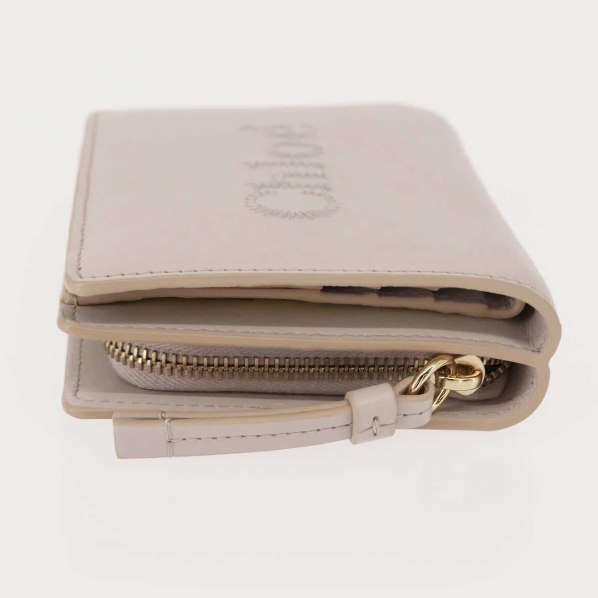 Chloe Sense Wallet Leather Ivory Auth 148477