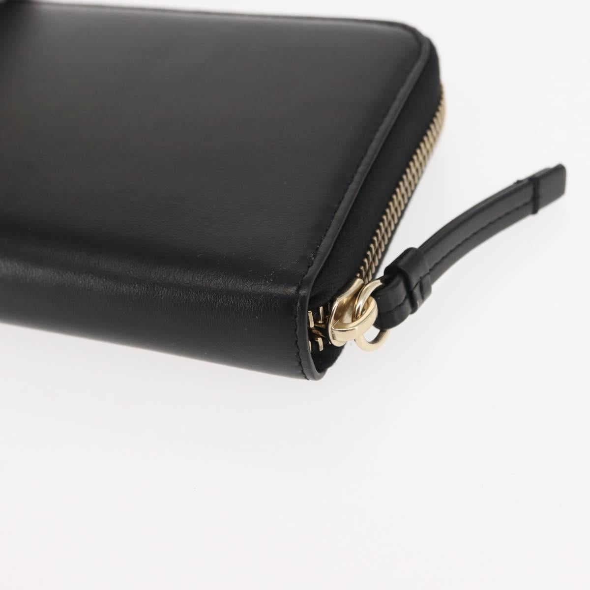 Chloe Sense Wallet Leather Black Auth 148478