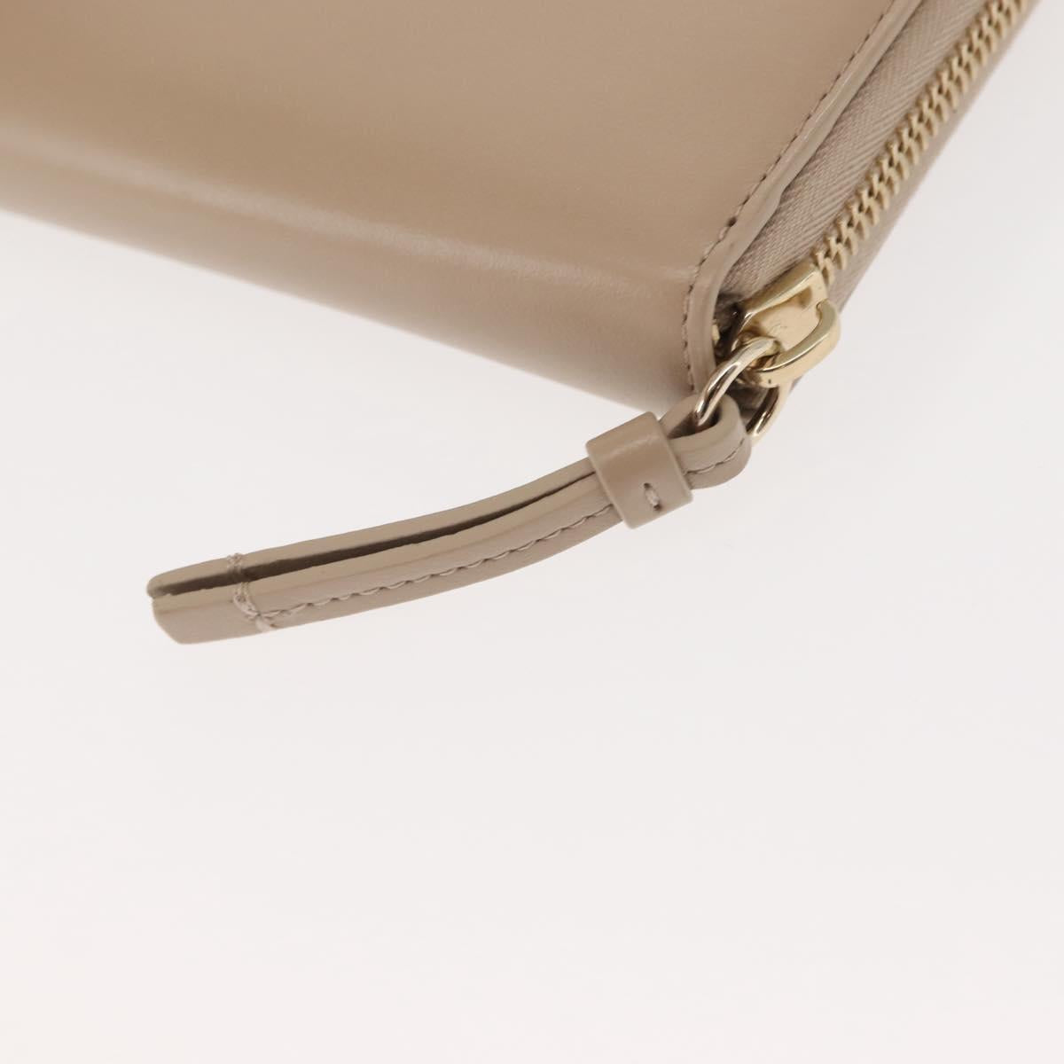 Chloe Sense Long Wallet Leather Beige Auth 148479