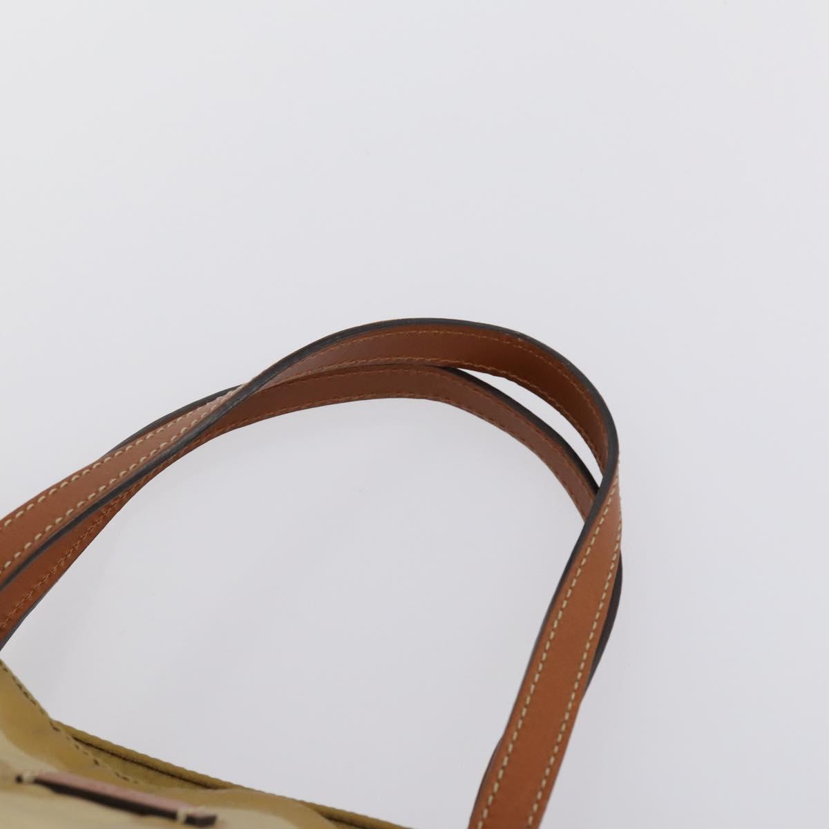 GUCCI GG Canvas Tote Bag Nylon Leather 2 Set Beige Auth 148483