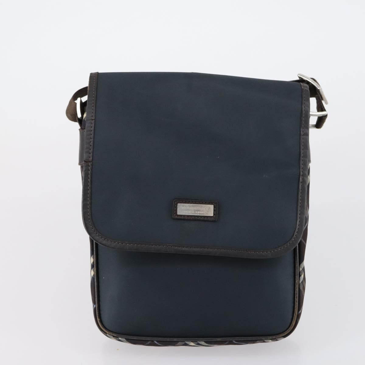 BURBERRY Nova Check Shoulder Bag Nylon Canvas 4 Set Beige Brown black Auth 148484