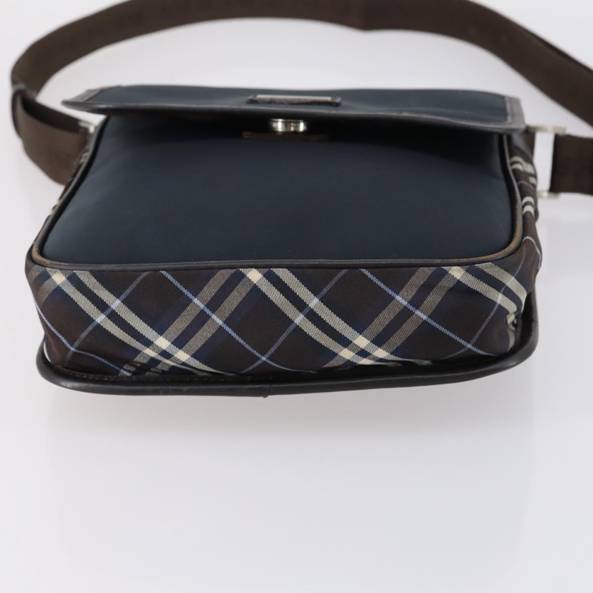 BURBERRY Nova Check Shoulder Bag Nylon Canvas 4 Set Beige Brown black Auth 148484