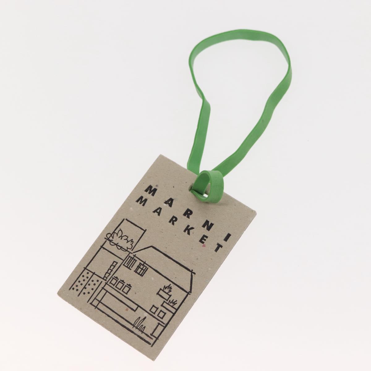 MARNI Flower Cafe Basket Hand Bag Leather Multicolor Auth 148485