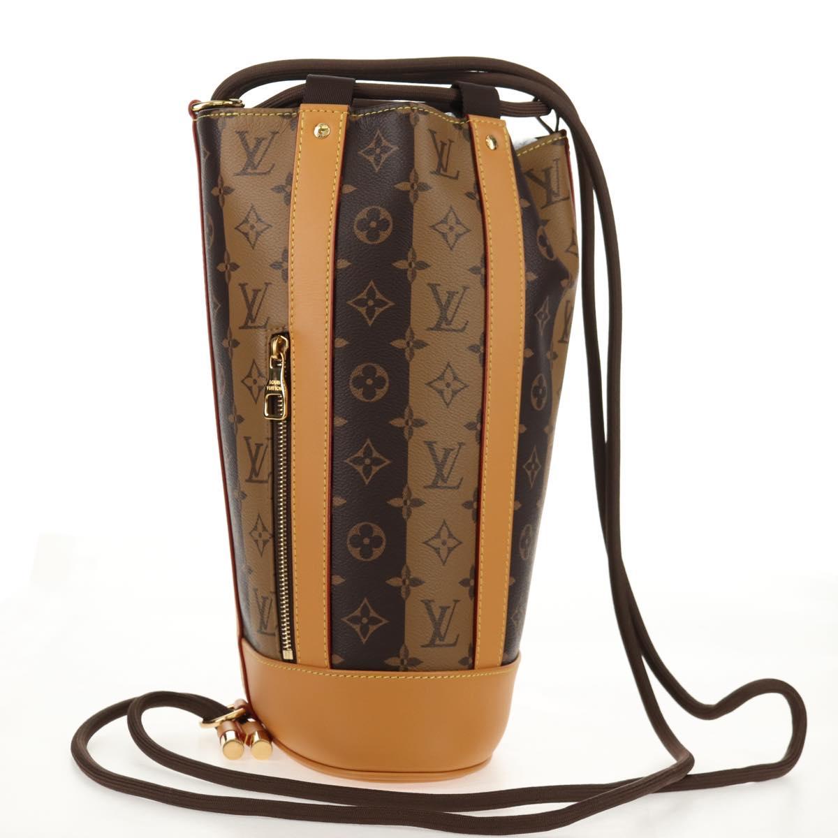 LOUIS VUITTON Eclipse Stripe LVxNIGO Randonnee Messenger Bag M45968 Auth 148521SM