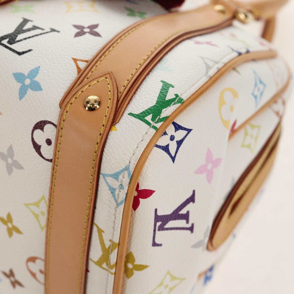 LOUIS VUITTON Monogram Multicolor Priscilla Hand Bag White M40096 Auth 148523M