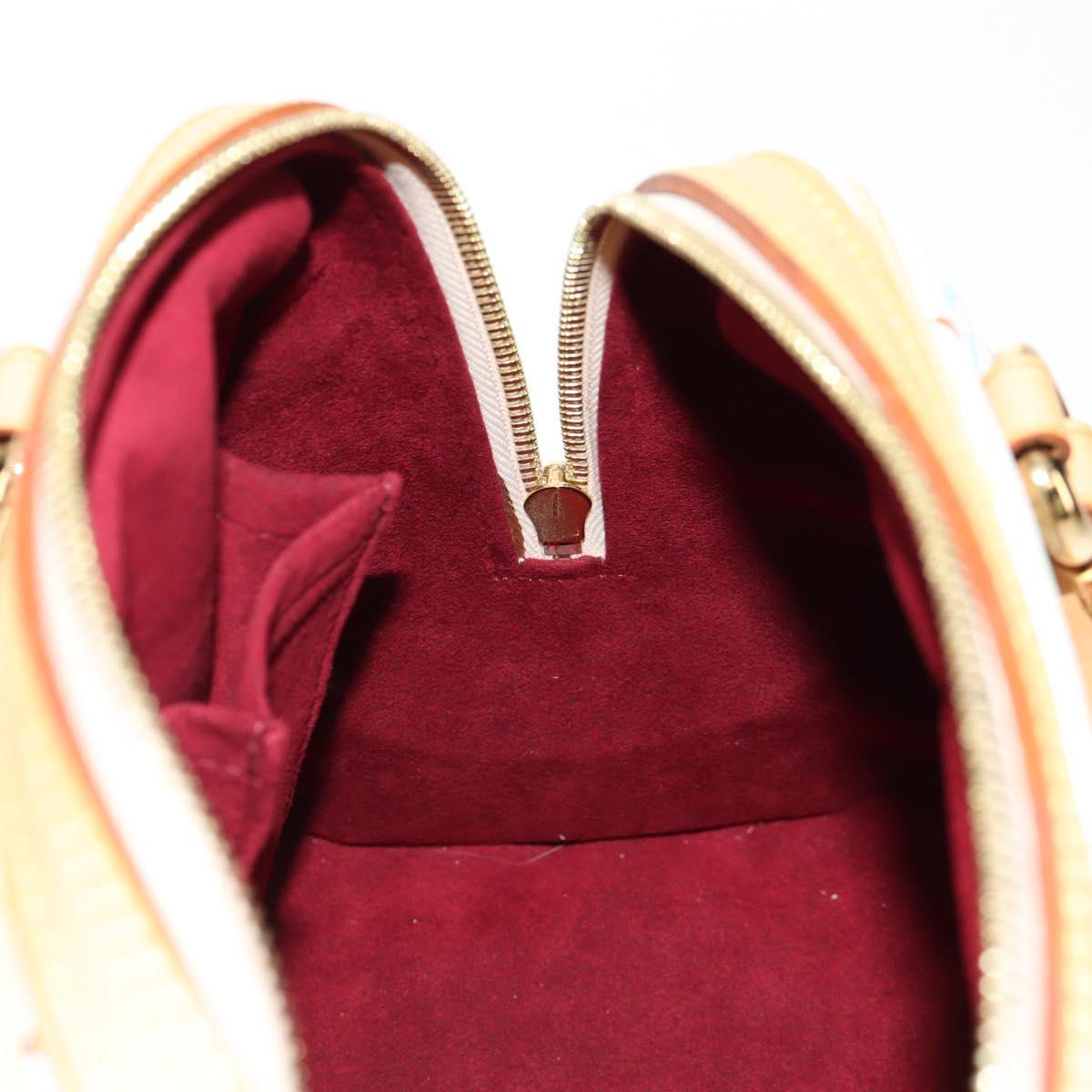 LOUIS VUITTON Monogram Multicolor Priscilla Hand Bag White M40096 Auth 148523M