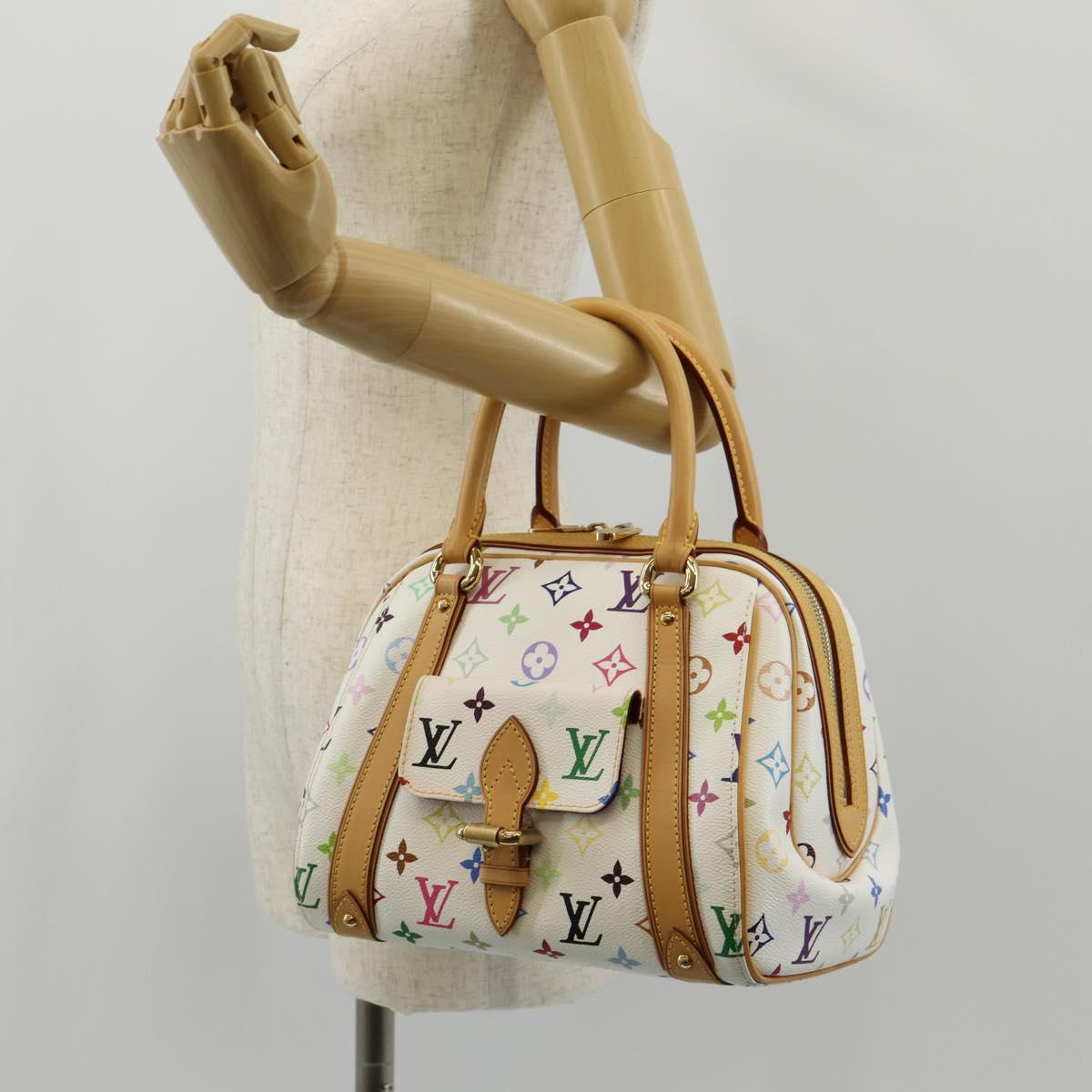 LOUIS VUITTON Monogram Multicolor Priscilla Hand Bag White M40096 Auth 148523SAM