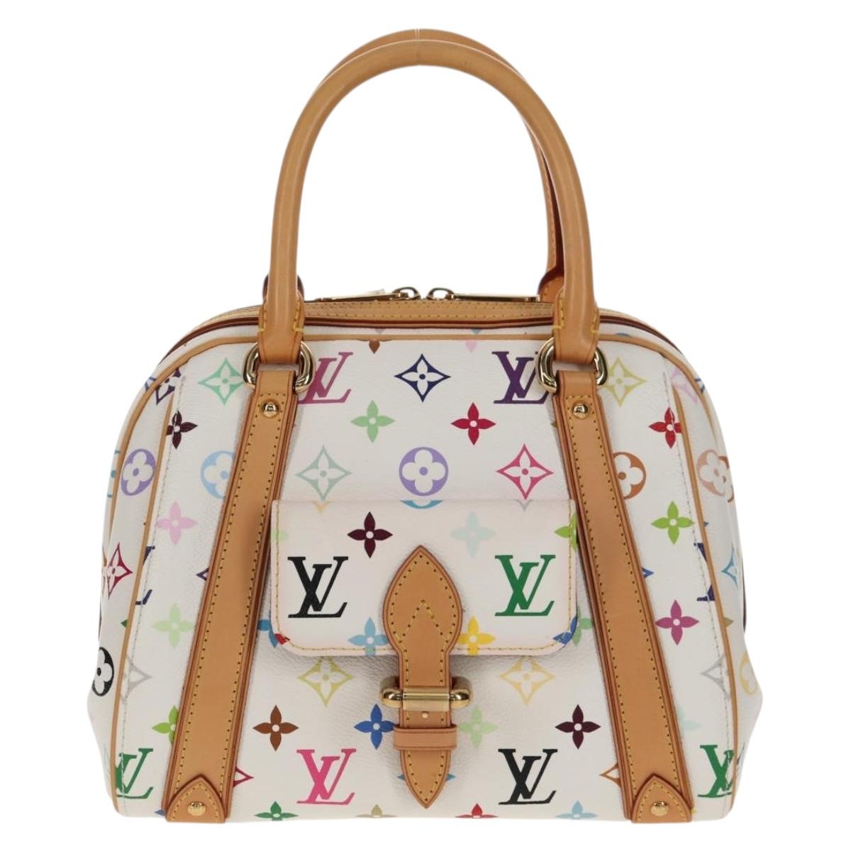 LOUIS VUITTON Monogram Multicolor Priscilla Hand Bag White M40096 Auth 148523M
