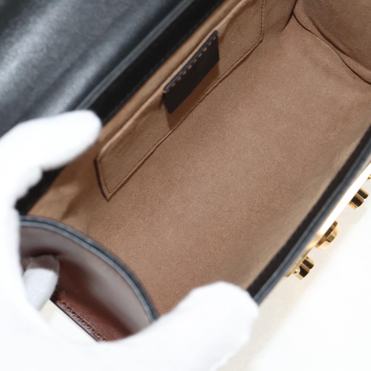 GUCCI GG Supreme Chain Shoulder Bag PVC Beige Gold 409487 Auth 148528M