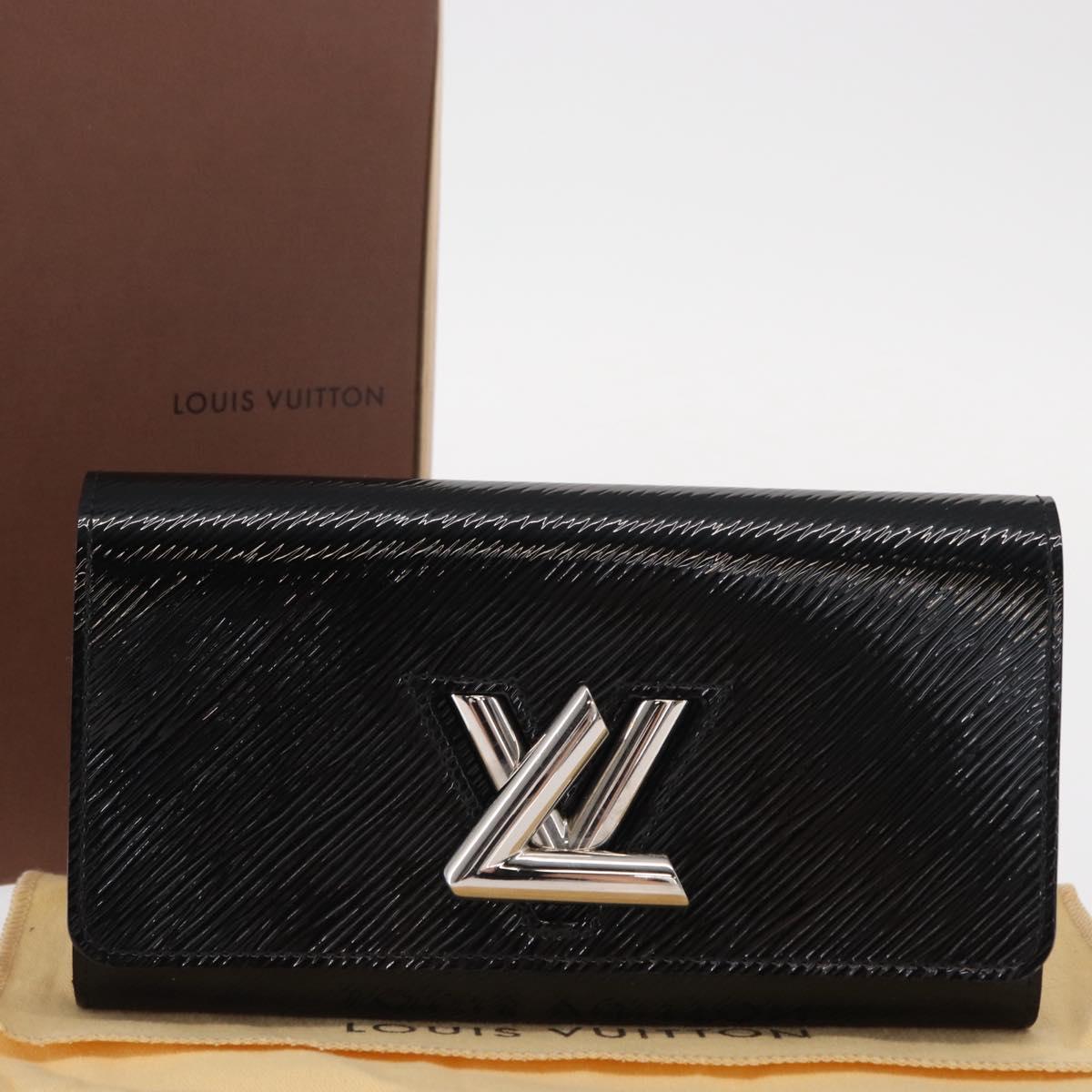 LOUIS VUITTON Epi Portefeuille Twist Wallet Black LV Auth 148555V