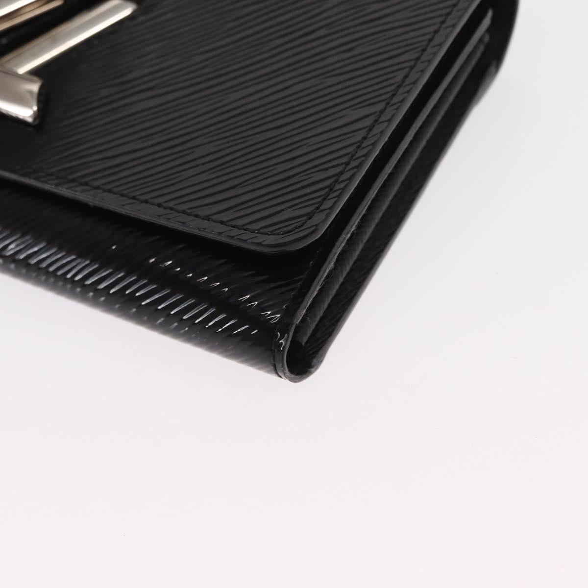 LOUIS VUITTON Epi Portefeuille Twist Wallet Black LV Auth 148555V