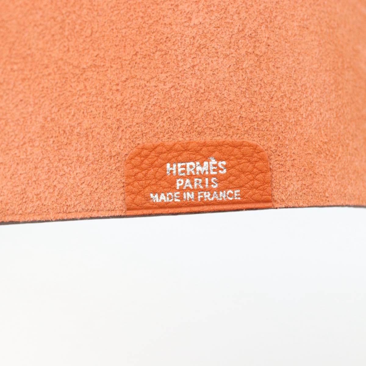 HERMES Note Planner Leather Orange Auth 148559M