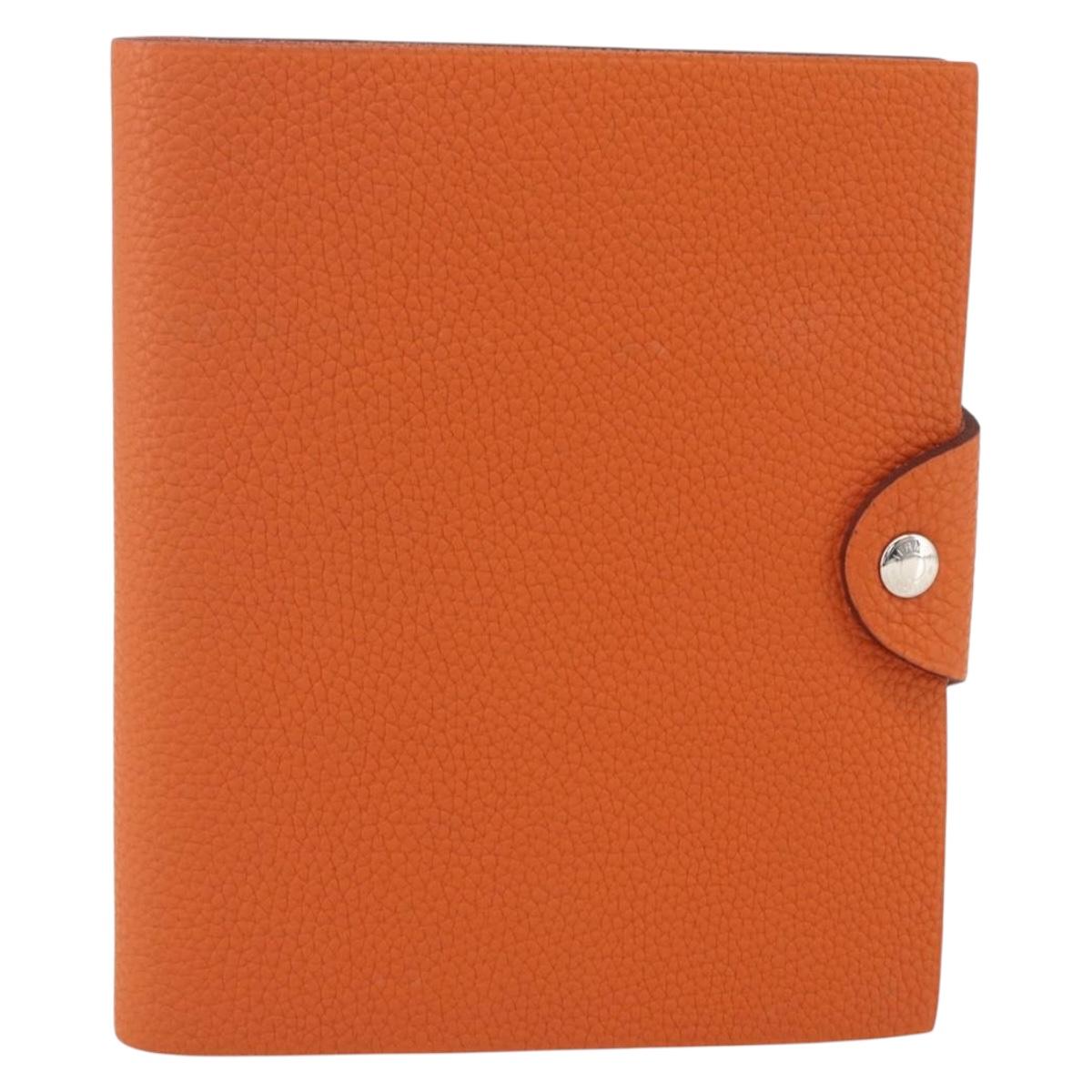 HERMES Note Planner Leather Orange Auth 148559M