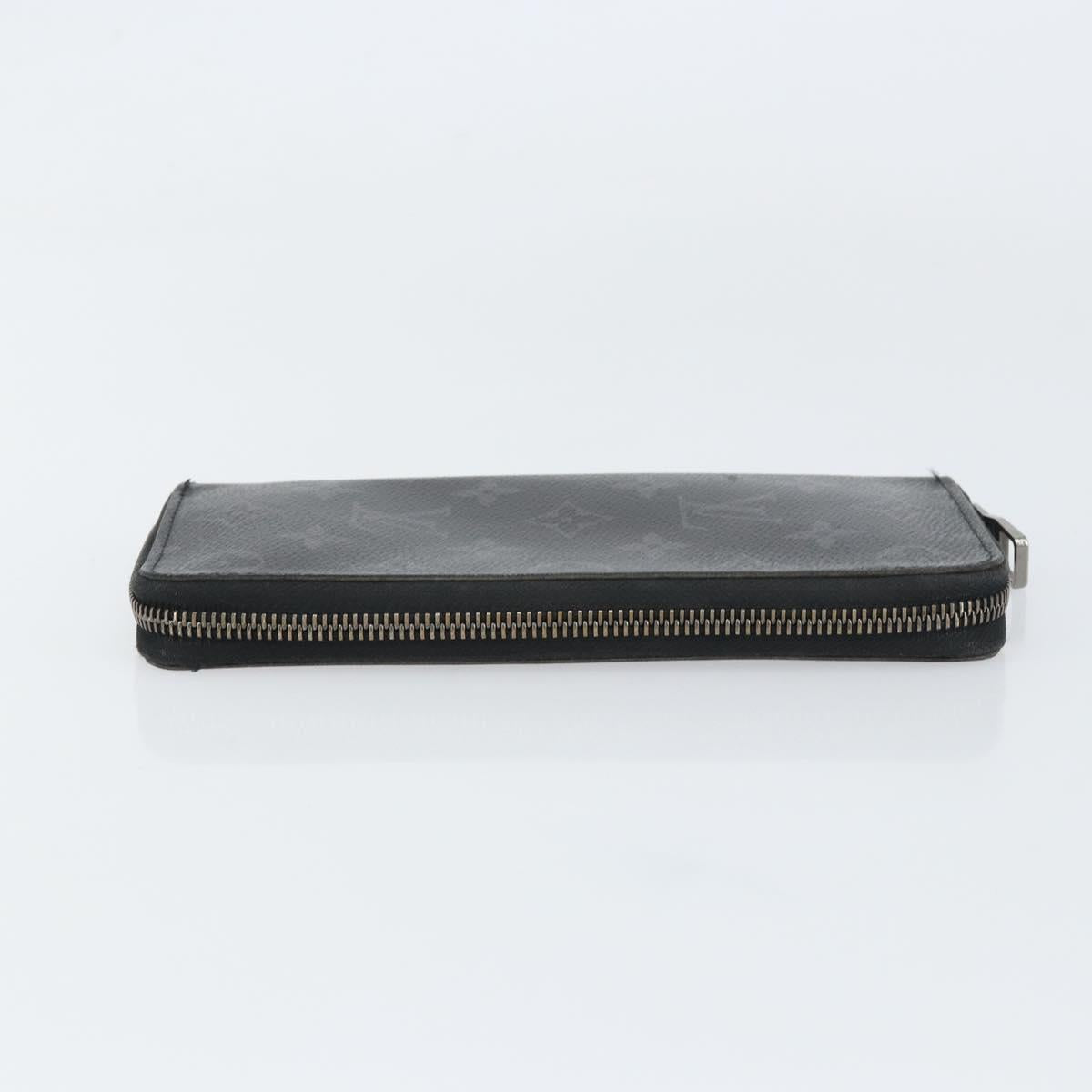 LOUIS VUITTON Monogram Eclipse Zippy Wallet Vertical Wallet M62295 Auth 148576