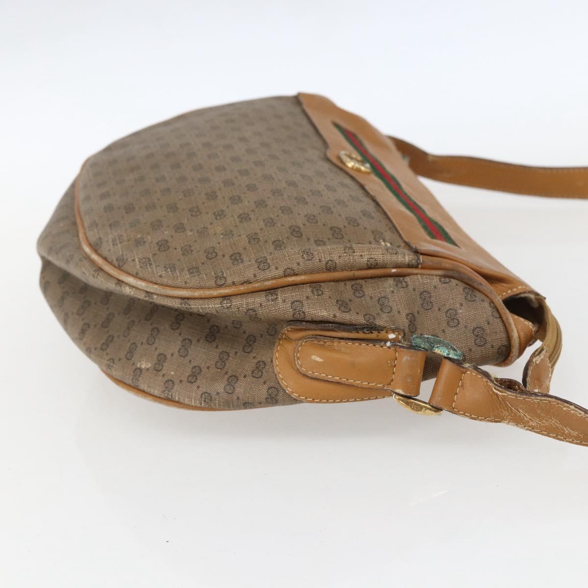 GUCCI Micro GG Supreme Web Sherry Line Bag PVC Beige 001 58 0918 Auth 148581