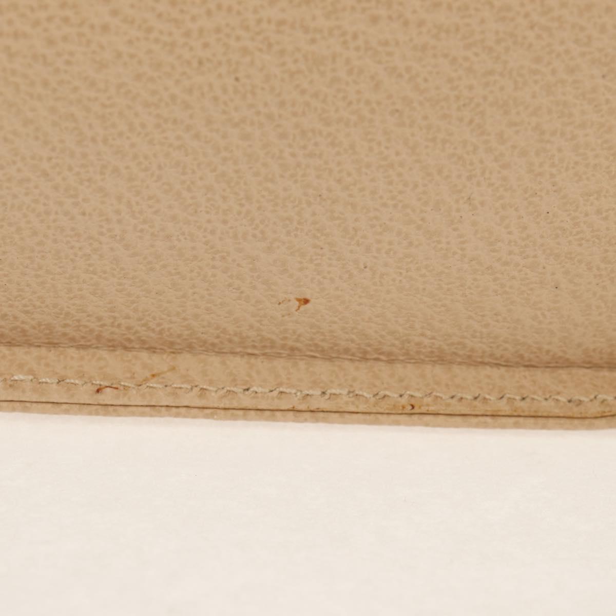 GUCCI Bamboo Hand Bag Leather 2way Beige Gold Auth 148621V