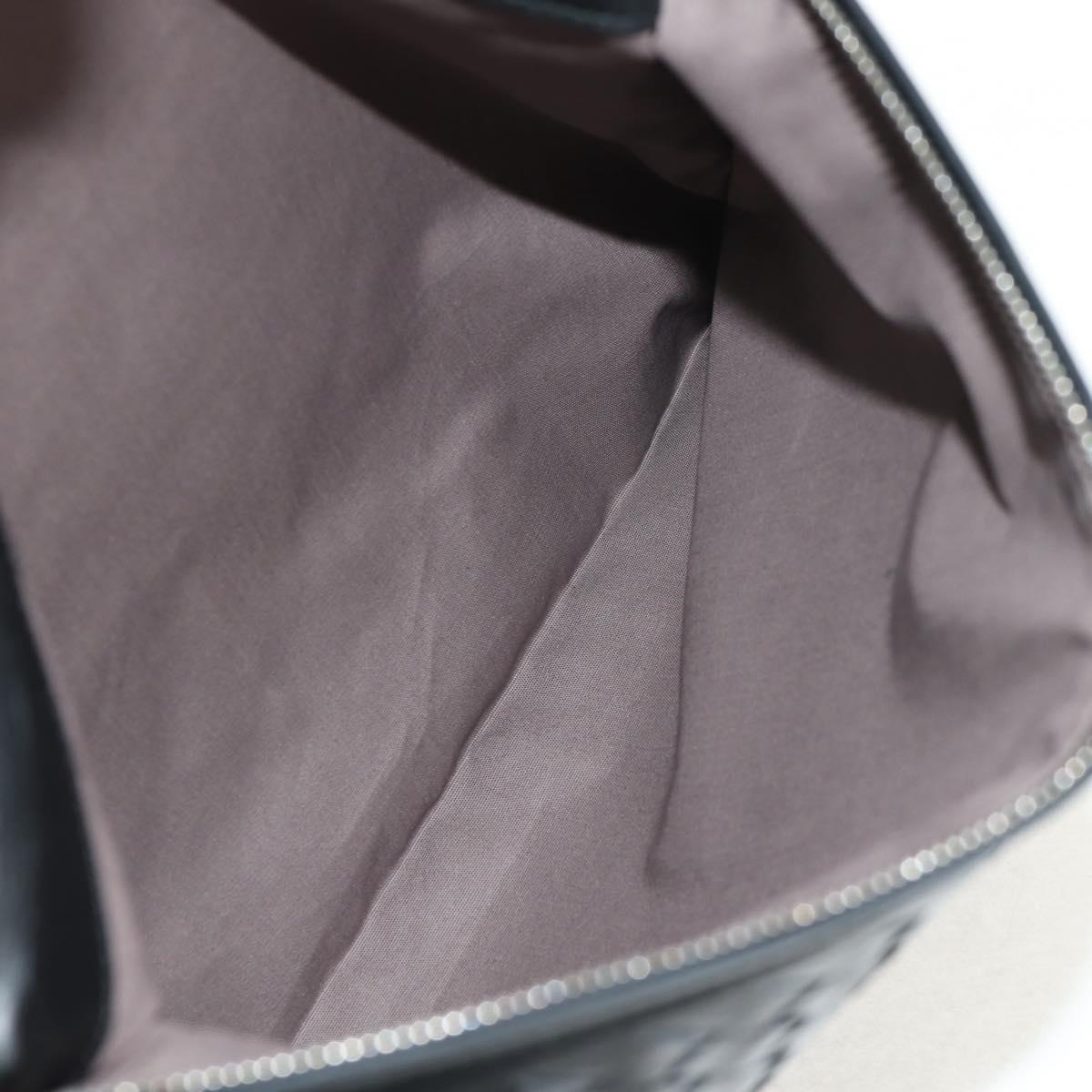 BOTTEGA VENETA INTRECCIATO Shoulder Bag Leather Black Auth 148626SAM