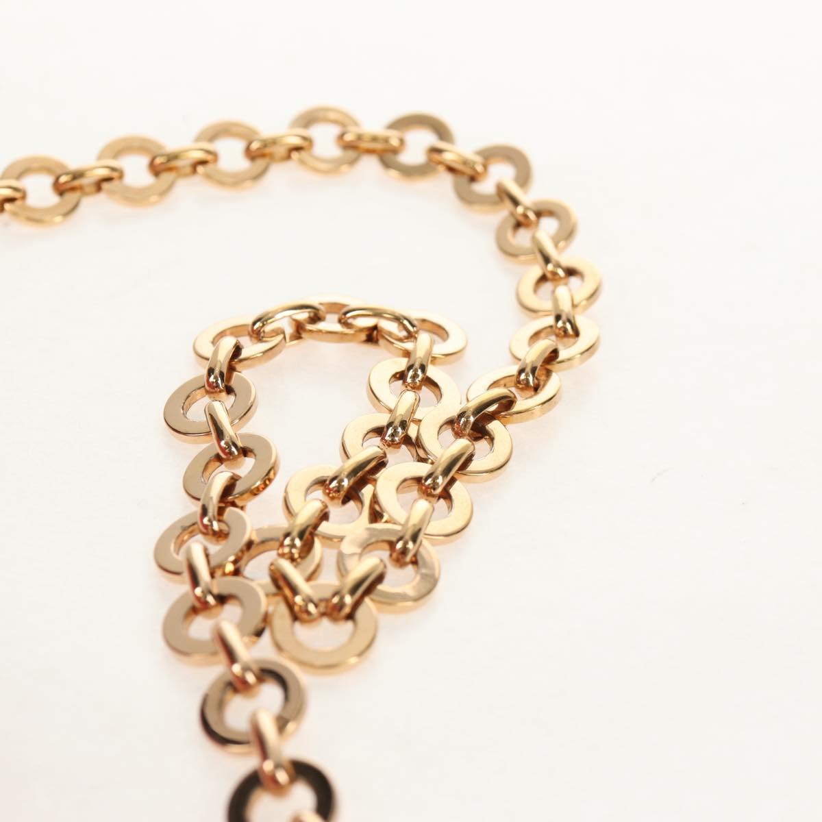 Salvatore Ferragamo Chain Shoulder Bag Leather Red Gold Auth 148629V