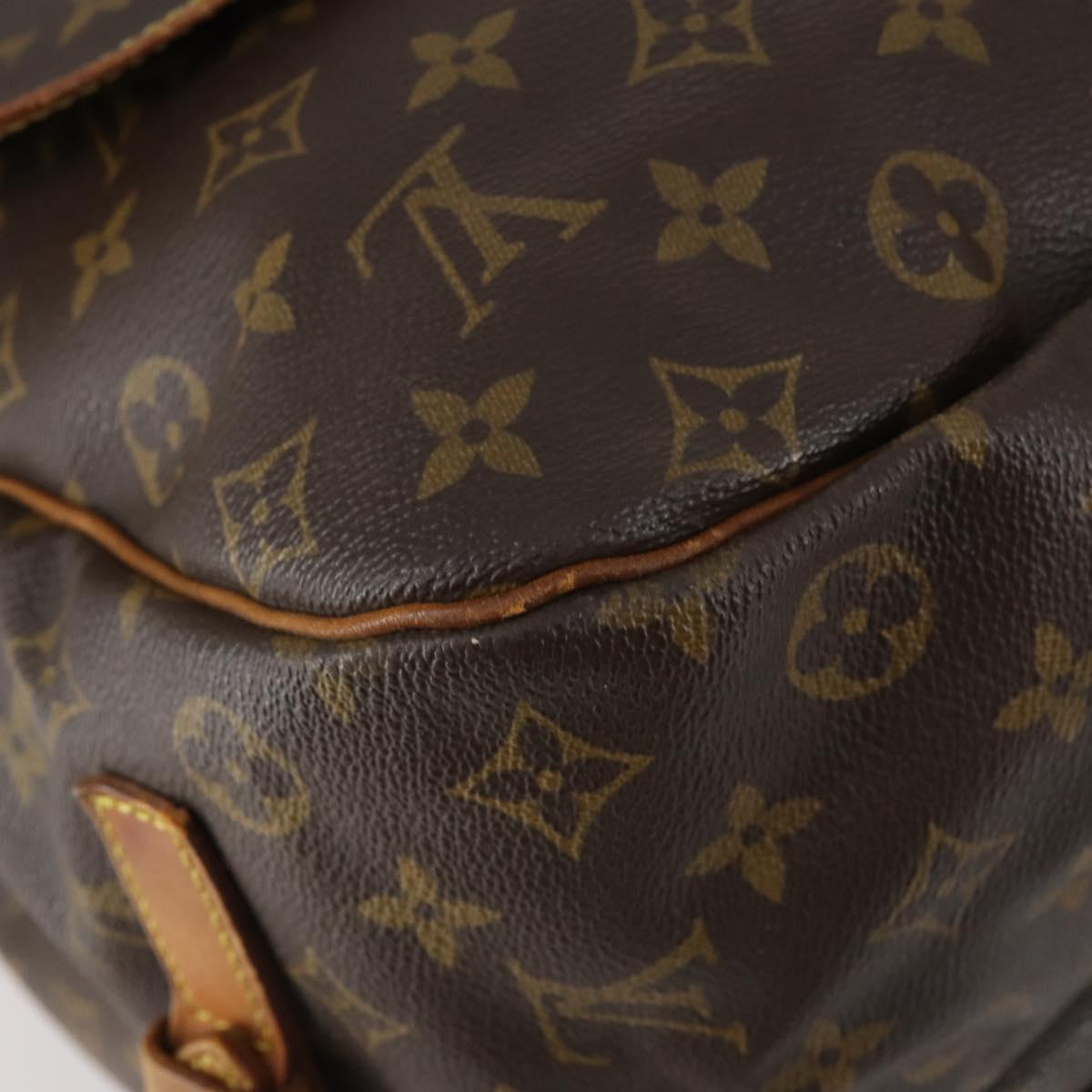 LOUIS VUITTON Monogram Saumur 35 Shoulder Bag M42254 LV Auth 148638
