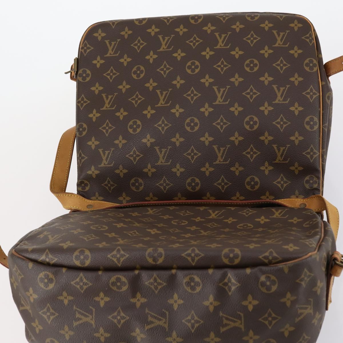 LOUIS VUITTON Monogram Saumur 35 Shoulder Bag M42254 LV Auth 148638