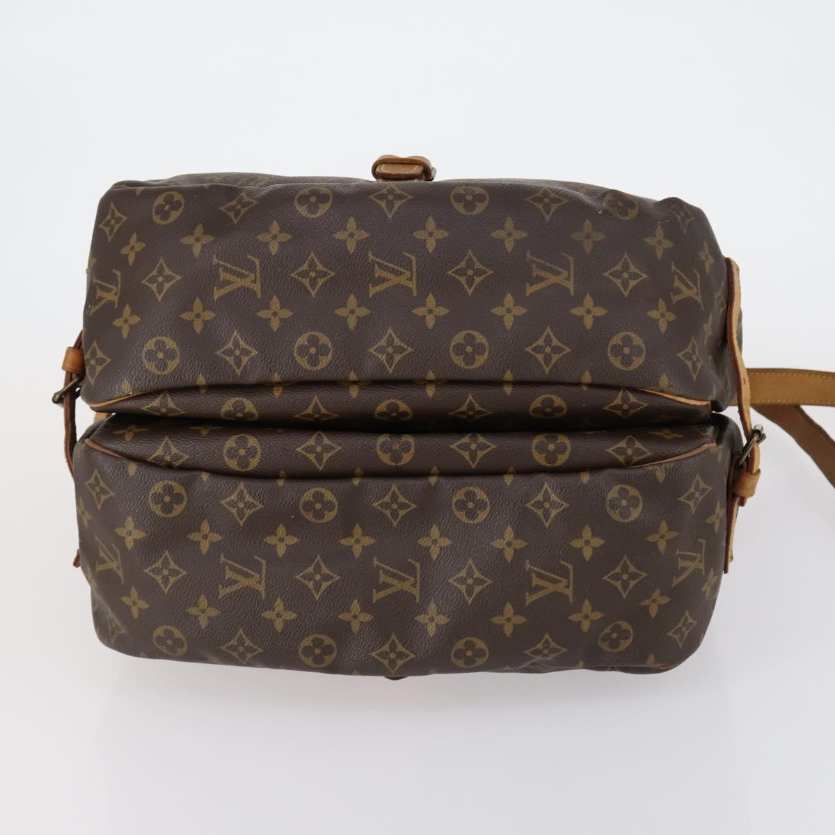 LOUIS VUITTON Monogram Saumur 35 Shoulder Bag M42254 LV Auth 148638
