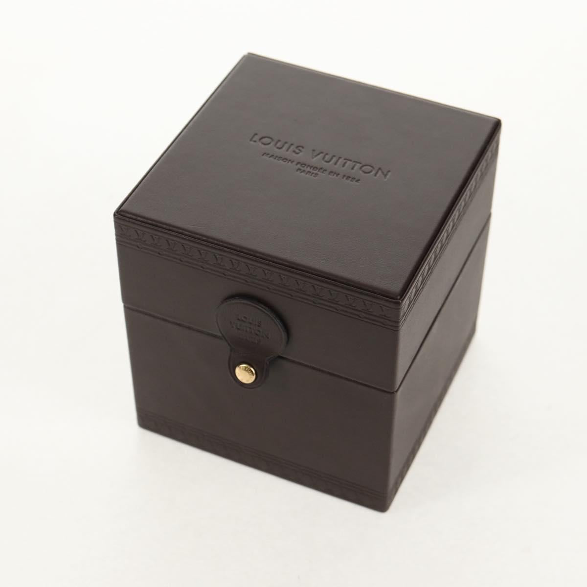 LOUIS VUITTON Tambour Date Watches Stainless Steel Silver Q1111 LV Auth 148644M