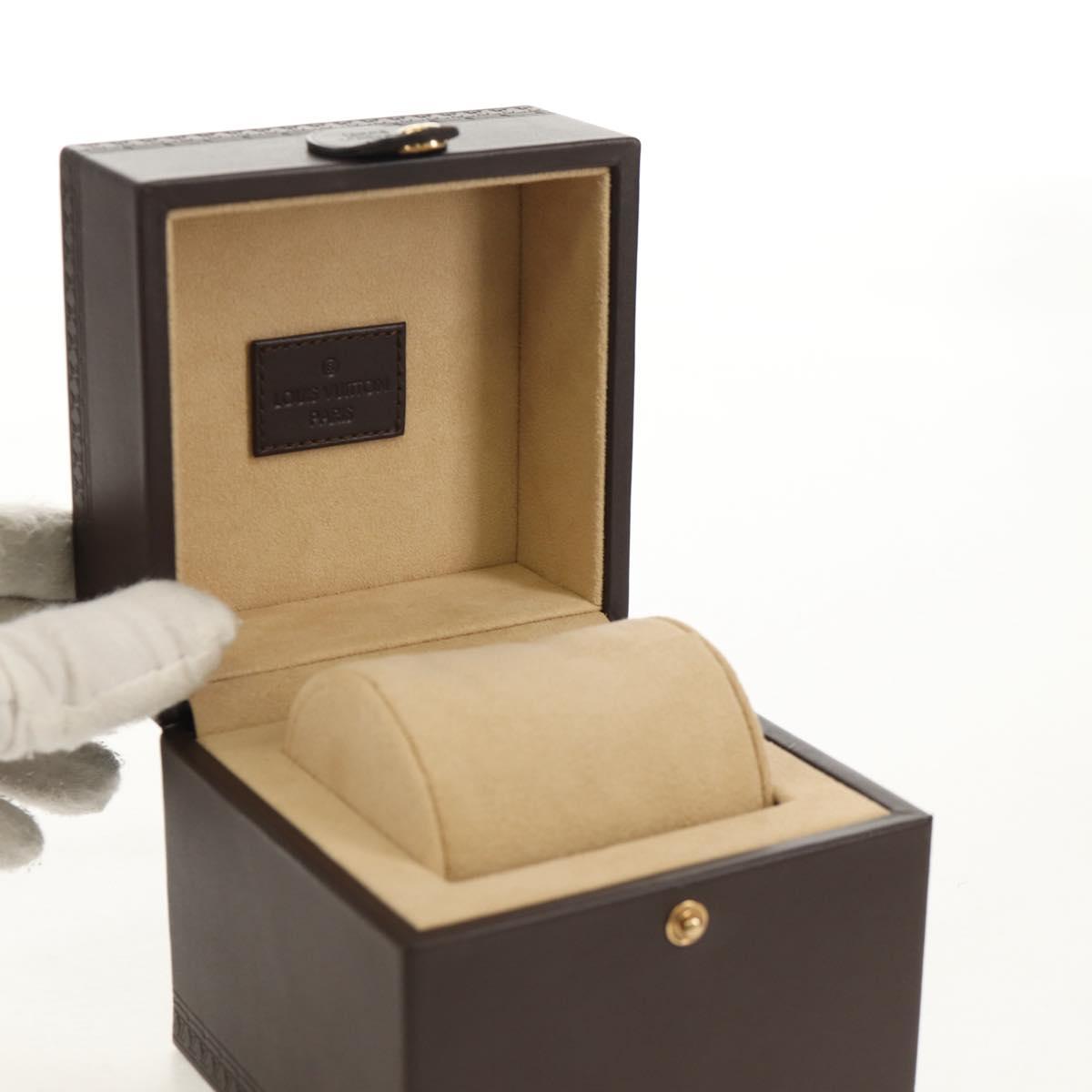 LOUIS VUITTON Tambour Date Watches Stainless Steel Silver Q1111 LV Auth 148644M