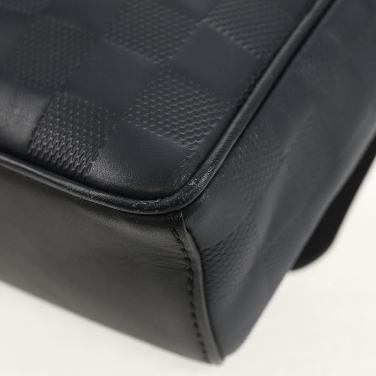 LOUIS VUITTON Damier Infini District PM Shoulder Bag Onyx N41033 Auth 148646AV