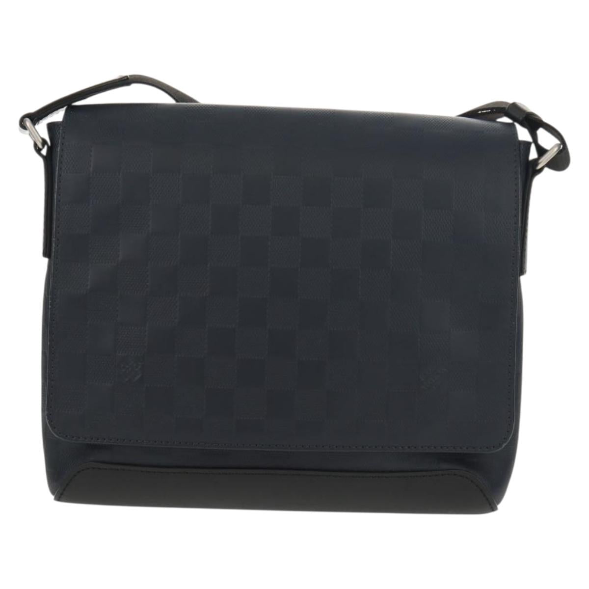 LOUIS VUITTON Damier Infini District PM Shoulder Bag Onyx N41033 Auth 148646AV