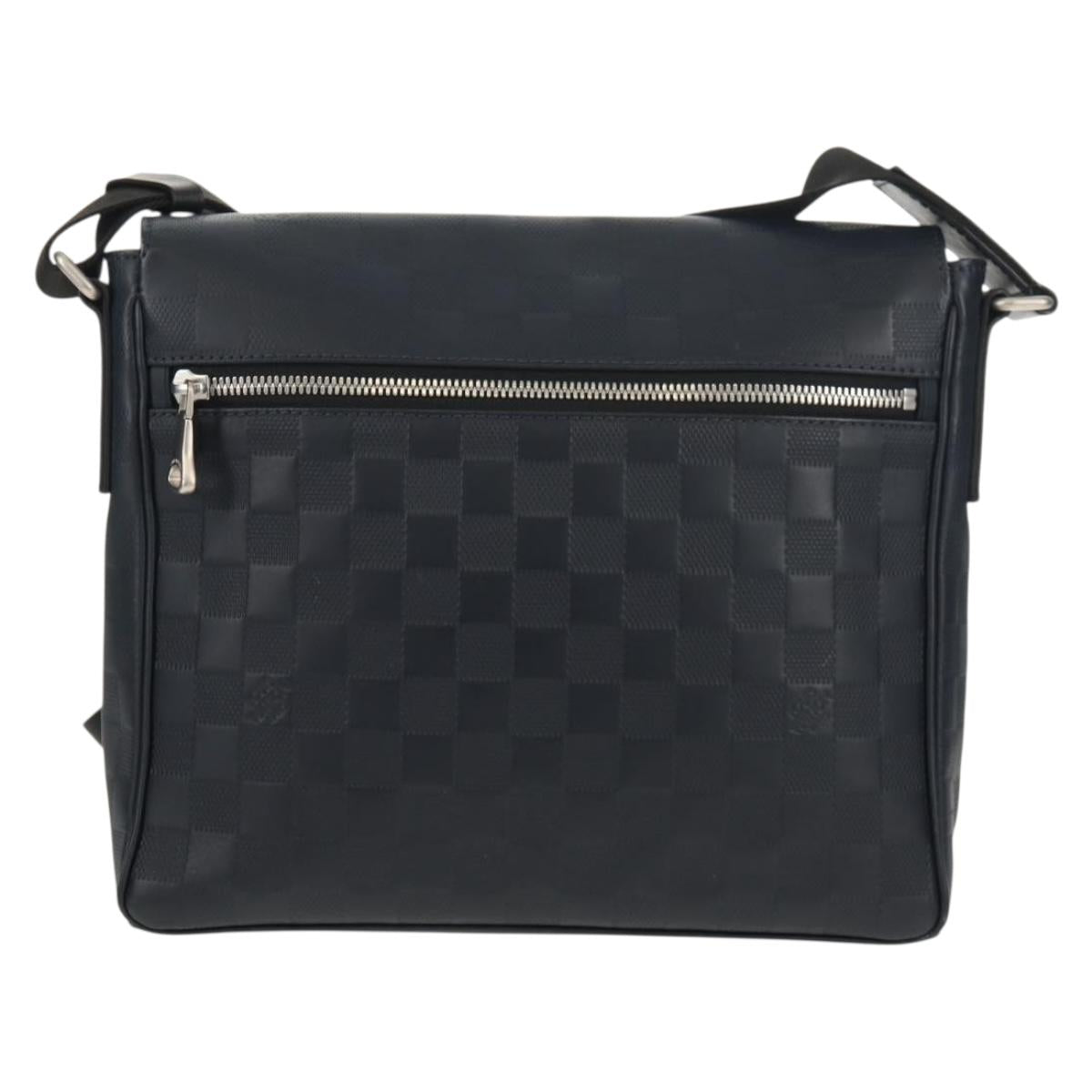 LOUIS VUITTON Damier Infini District PM Shoulder Bag Onyx N41033 Auth 148646AV