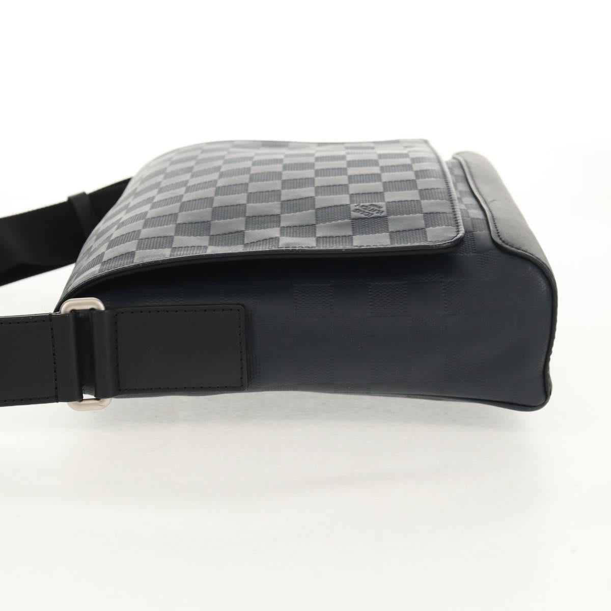 LOUIS VUITTON Damier Infini District PM Shoulder Bag Onyx N41033 Auth 148646AV