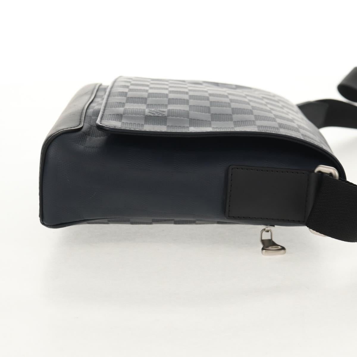LOUIS VUITTON Damier Infini District PM Shoulder Bag Onyx N41033 Auth 148646AV