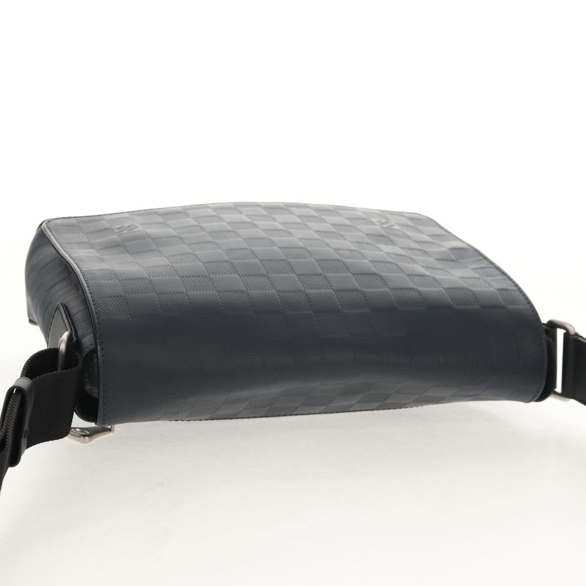 LOUIS VUITTON Damier Infini District PM Shoulder Bag Onyx N41033 Auth 148646AV