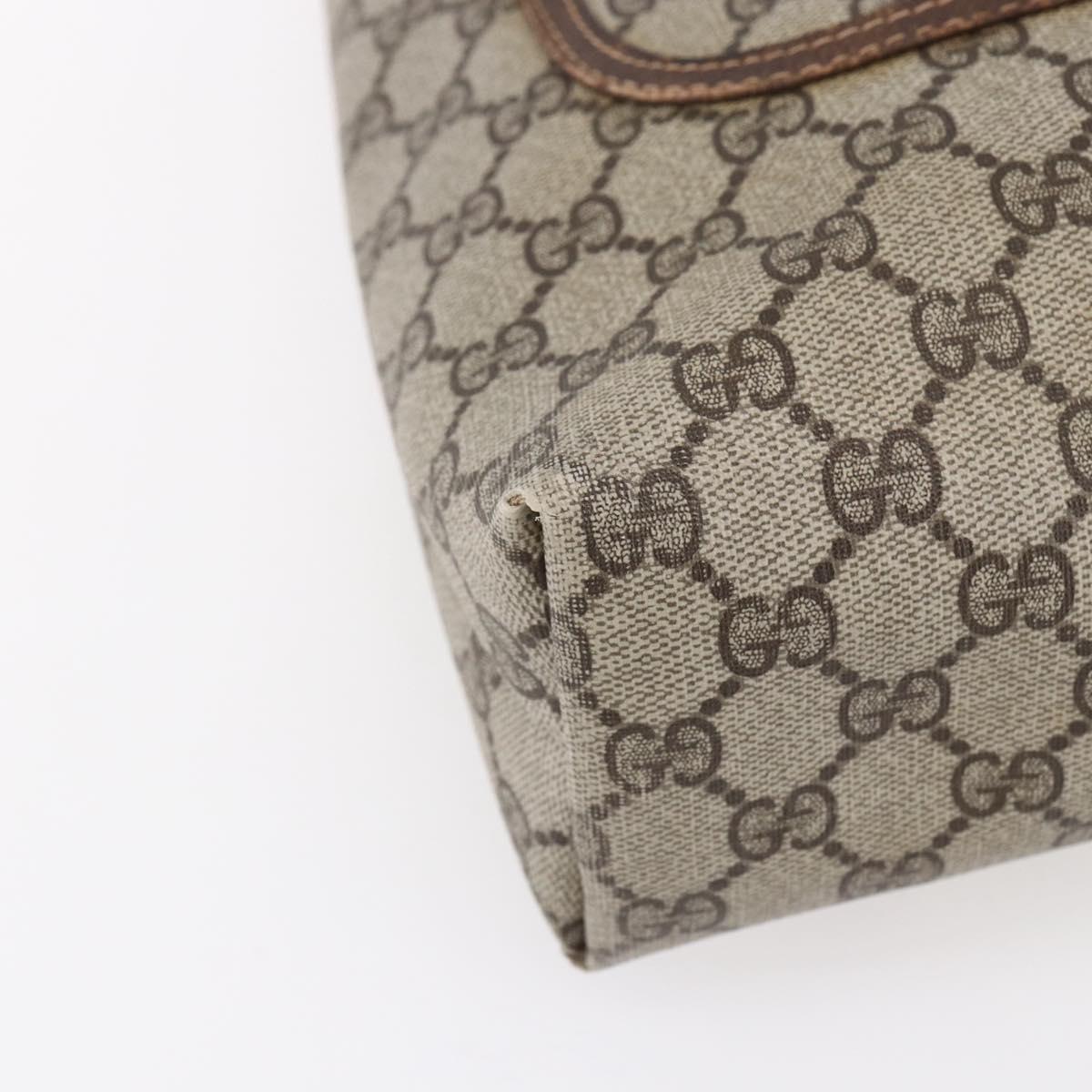 GUCCI GG Supreme Web Sherry Line Tote Bag PVC Beige 39 002 4487 Auth 148647