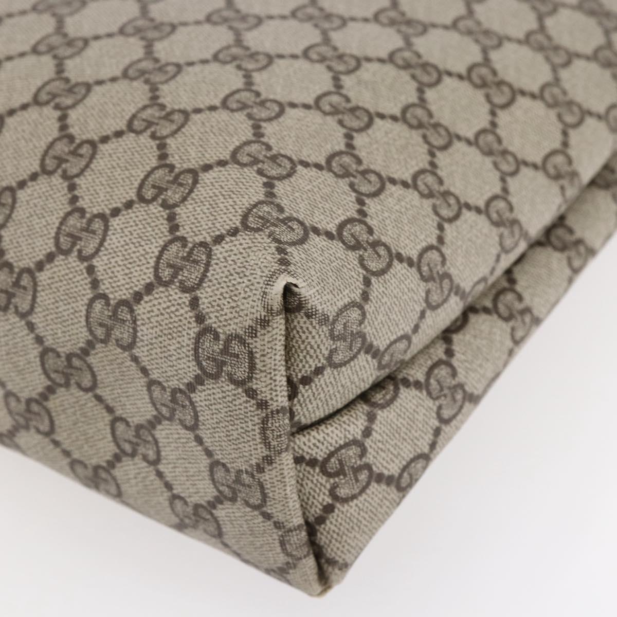 GUCCI GG Supreme Web Sherry Line Tote Bag PVC Beige 39 002 4487 Auth 148647