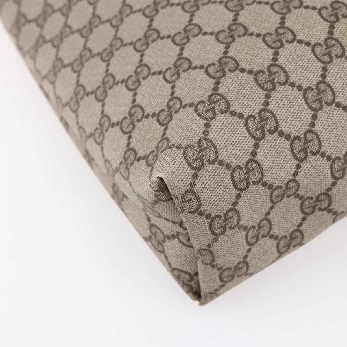 GUCCI GG Supreme Web Sherry Line Tote Bag PVC Beige 39 002 4487 Auth 148647