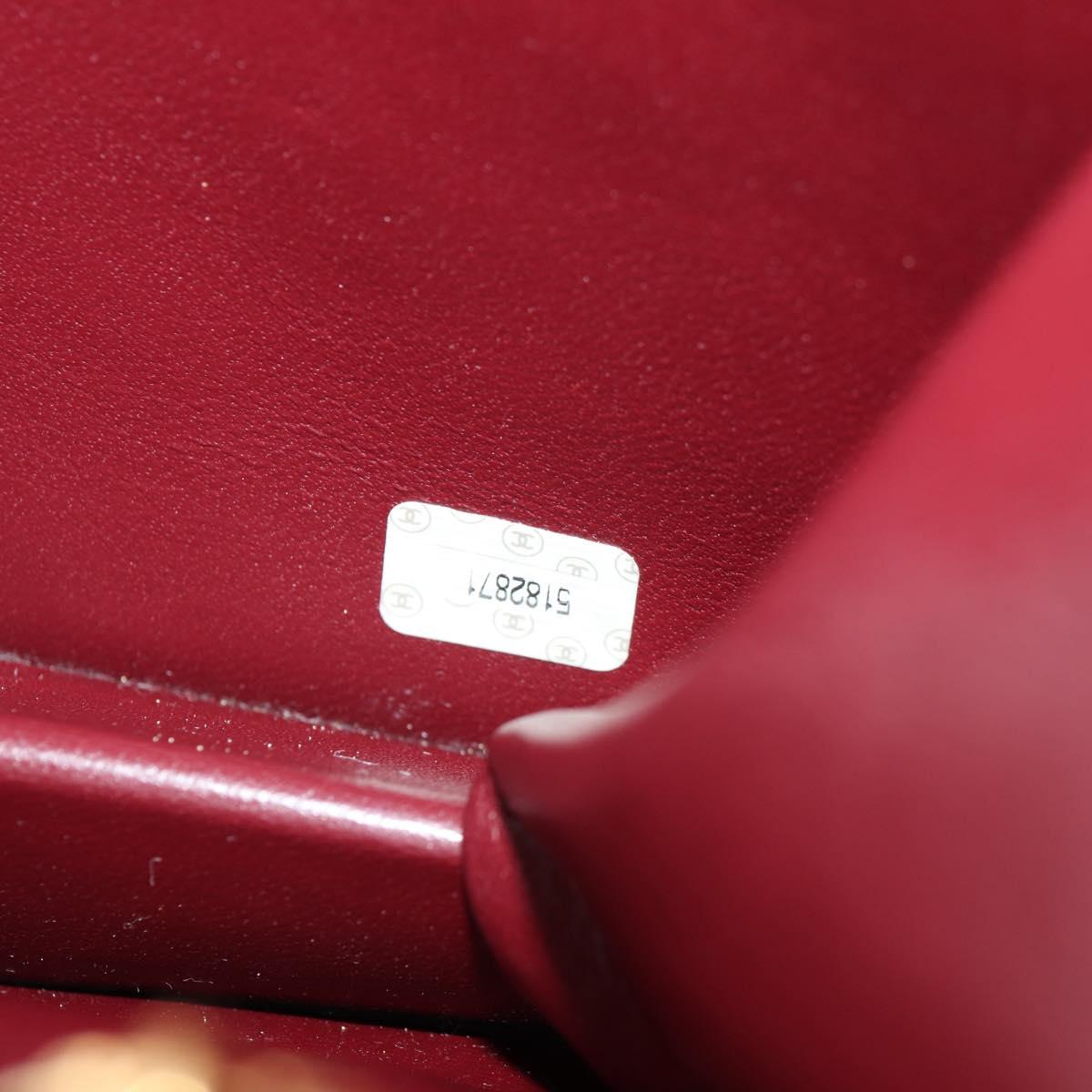 CHANEL Chain Shoulder Bag Lamb Skin Black Gold CC Auth 148654AM