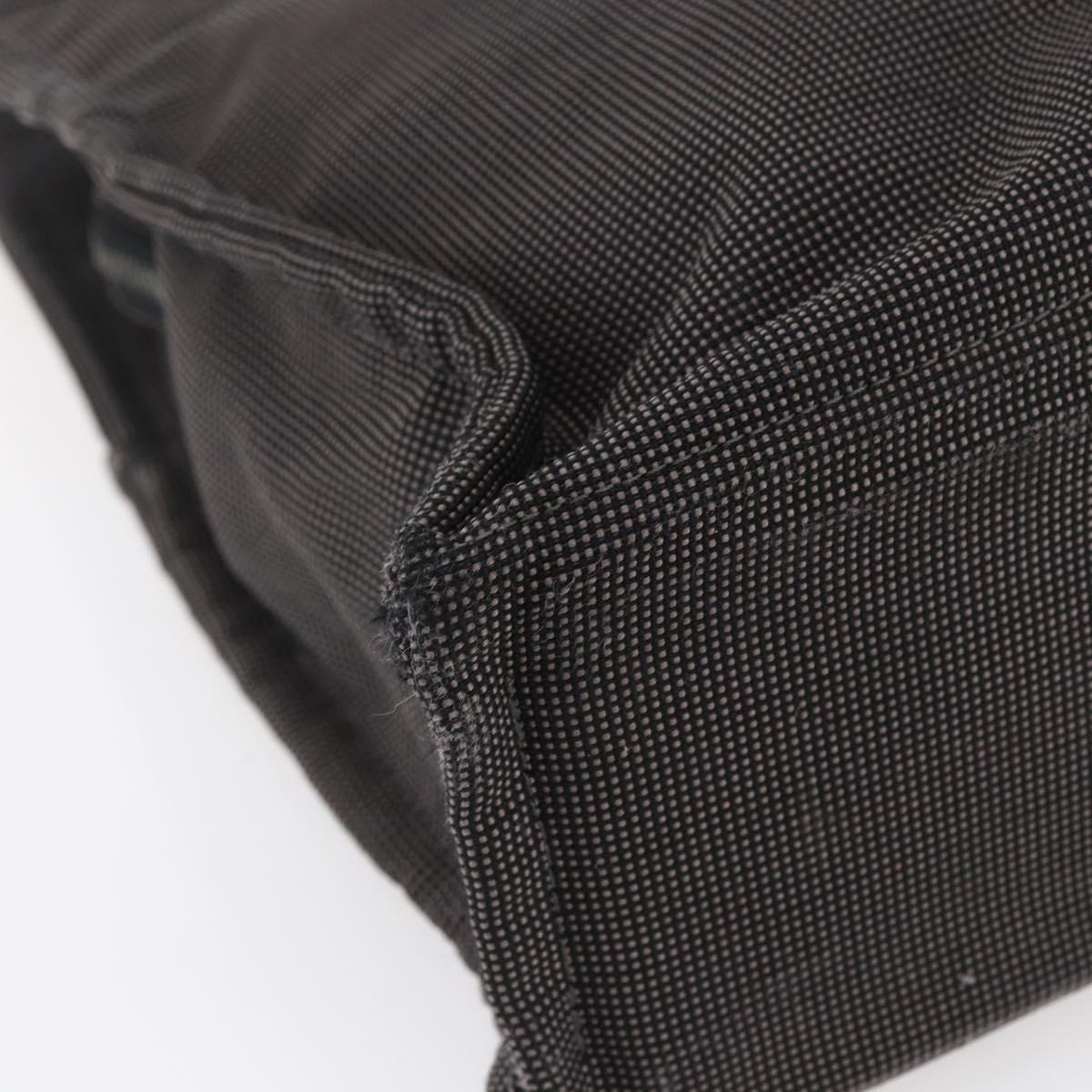 HERMES Her Line Hand Bag MM Canvas Gray Auth 148658