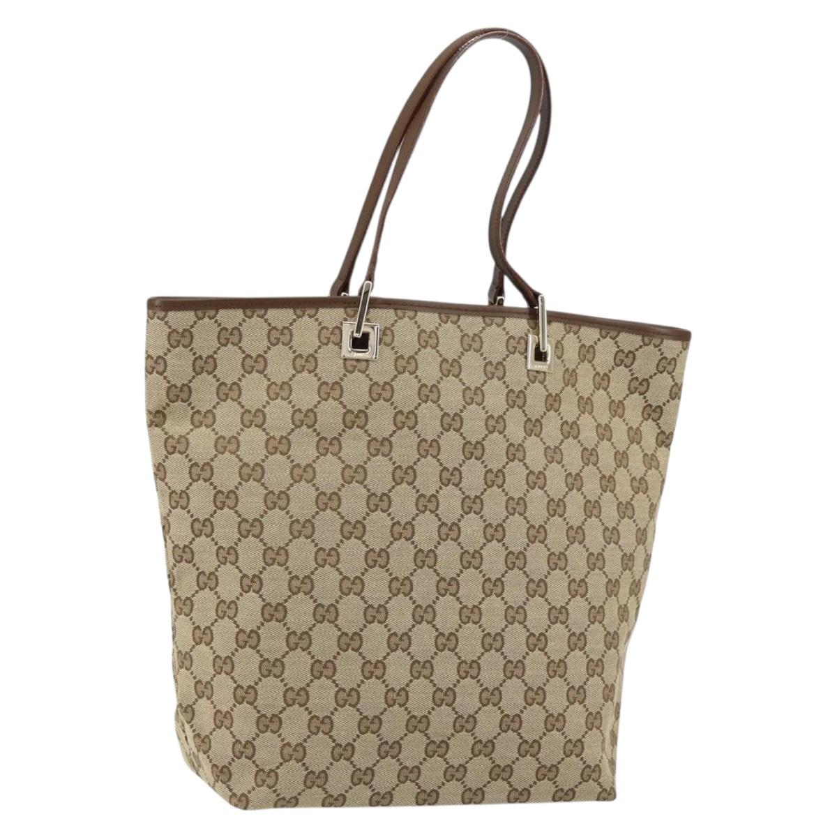 GUCCI GG Canvas Shoulder Bag Beige Gold 002 1098 3444 Auth 148662