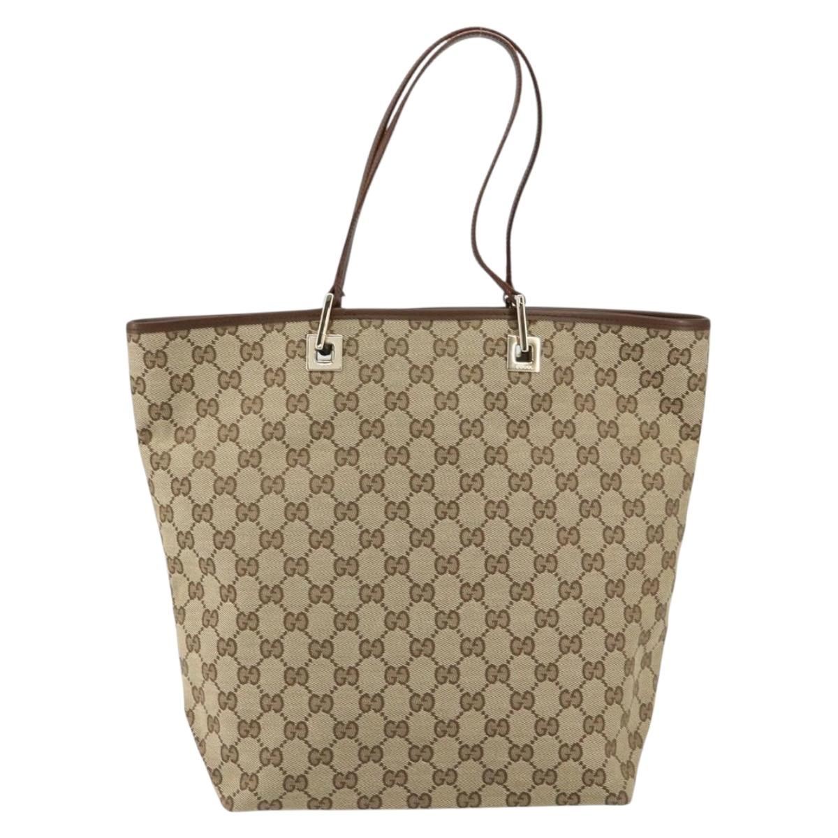 GUCCI GG Canvas Shoulder Bag Beige Gold 002 1098 3444 Auth 148662
