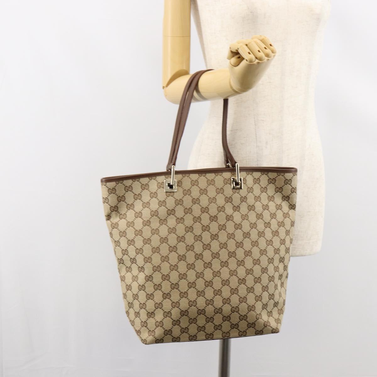 GUCCI GG Canvas Shoulder Bag Beige Gold 002 1098 3444 Auth 148662