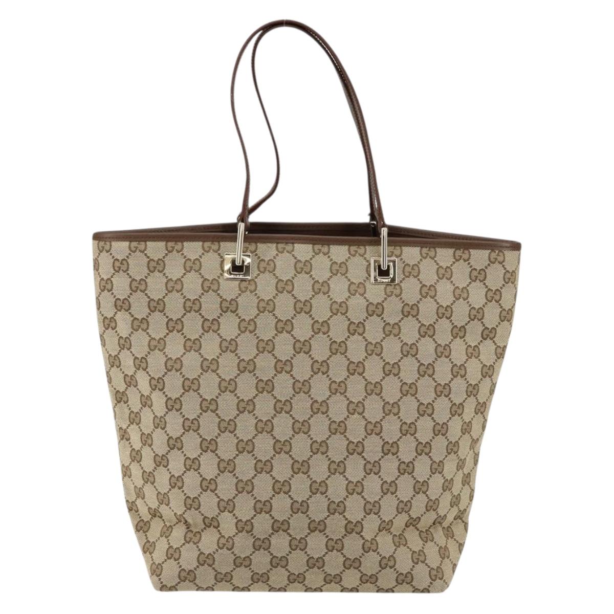 GUCCI GG Canvas Shoulder Bag Beige Gold 002 1098 3444 Auth 148662